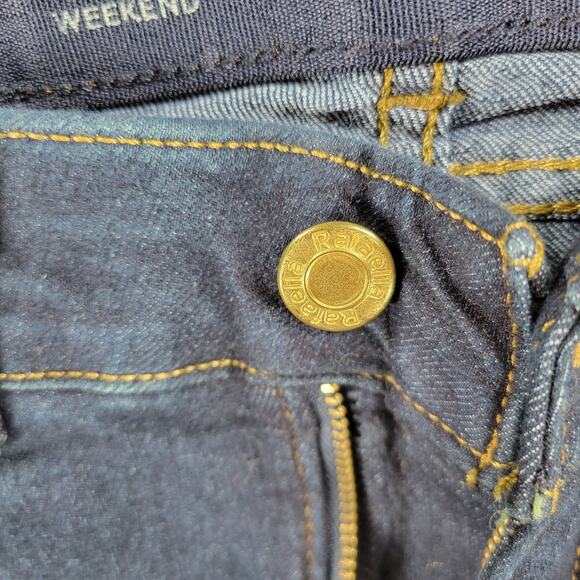 Rafaella Womens Weekend Jean 6 Blue Dark Wash Mid Rise Straight Leg Stretch - Picture 13 of 13